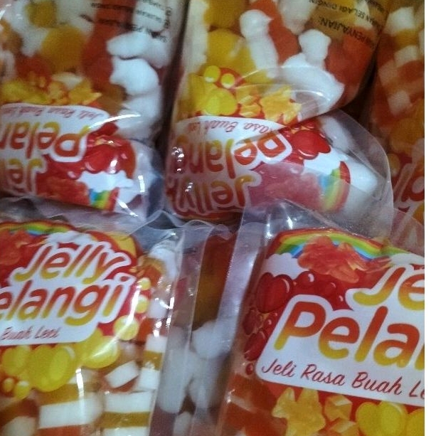 

Jeli pelangi rasa buah leci 500gr