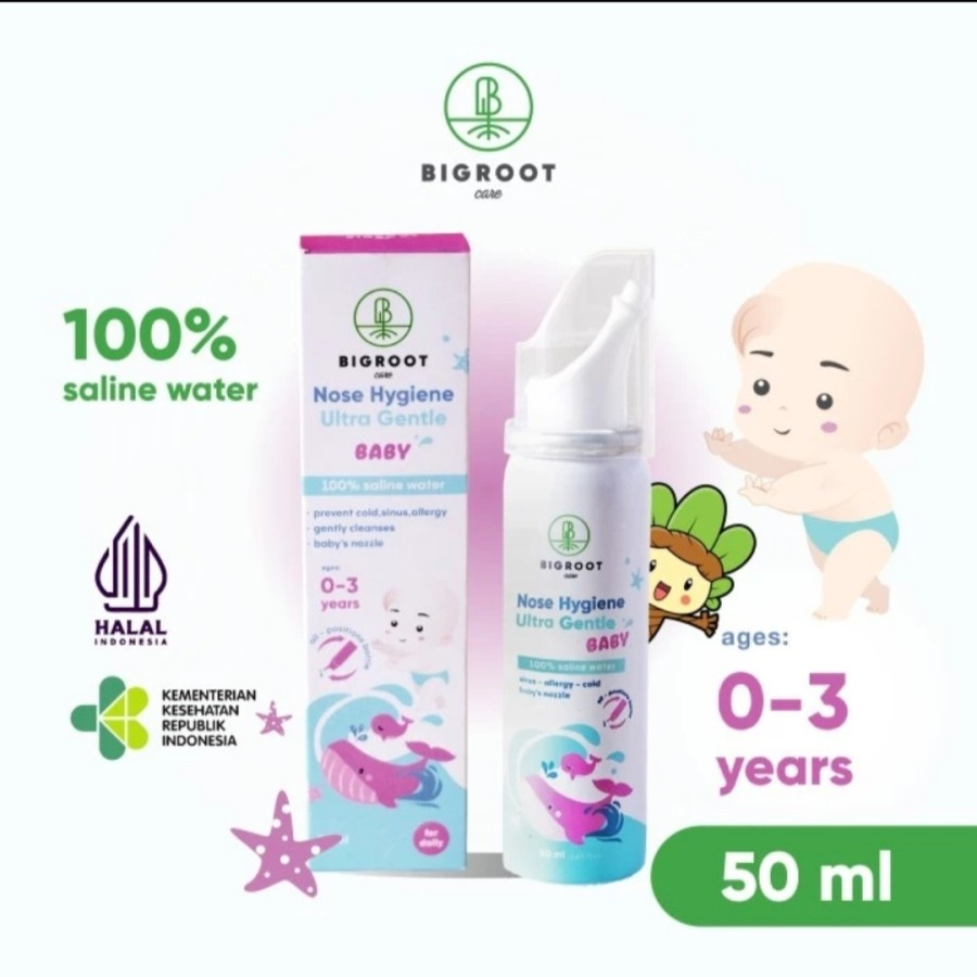 Bigroot nose hygiene baby-Ultra Gentle 50 ml ( pembersih hidung bayi )