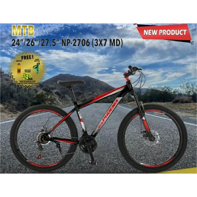 Sepeda gunung MTB PHOENIX 2706 NEW rem cakram