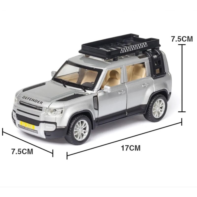 Diecast Mobil Land Rover Defender Miniatur Die-cast Mobil Jeep Skala 1:28