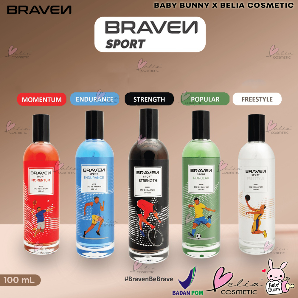 ❤ BELIA ❤ BRAVEN Sport Men Eau De Parfum 100ml | EDP Parfume Cowok Laki-laki | Baby Bunny