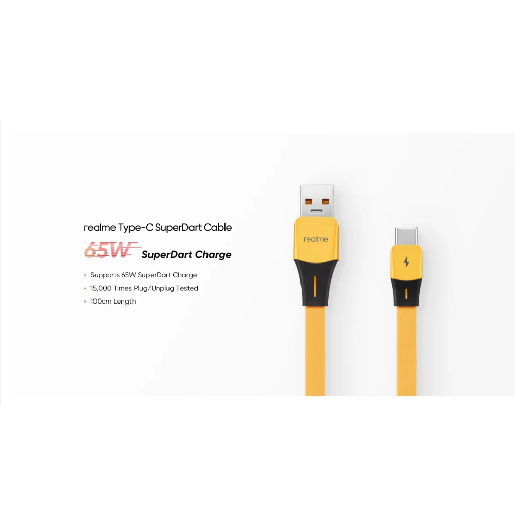 Kabel Data Realme Super Vooc Dart 20W 30W 65W