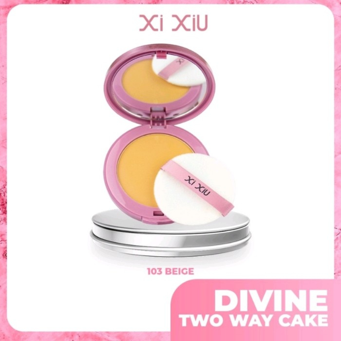 XI XIU DIVINE TWO WAY CAKE COMPACT POWDER BEDAK XIU XIU NATURAL BEIGE