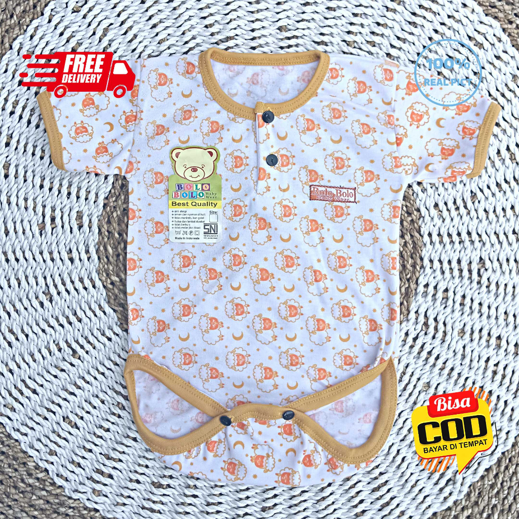 SALE 7.7 Serian Mustard - 3 pcs Jumper Bayi Segitiga MUSTARD SERIES 0 sd 6 Bulan merk SNI Bolo - Bolo / Baju Bayi Jumper Serian Mustard