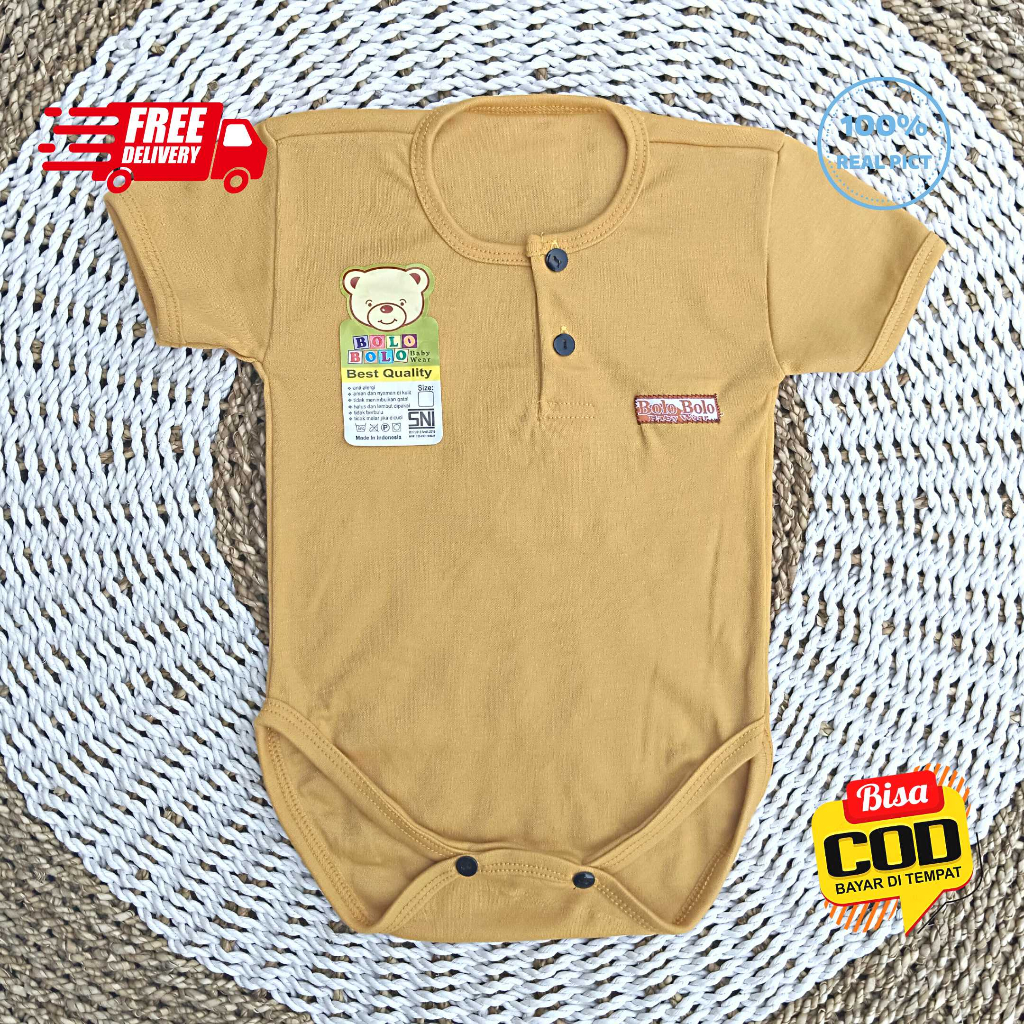 SALE 7.7 Serian Mustard - 3 pcs Jumper Bayi Segitiga MUSTARD SERIES 0 sd 6 Bulan merk SNI Bolo - Bolo / Baju Bayi Jumper Serian Mustard