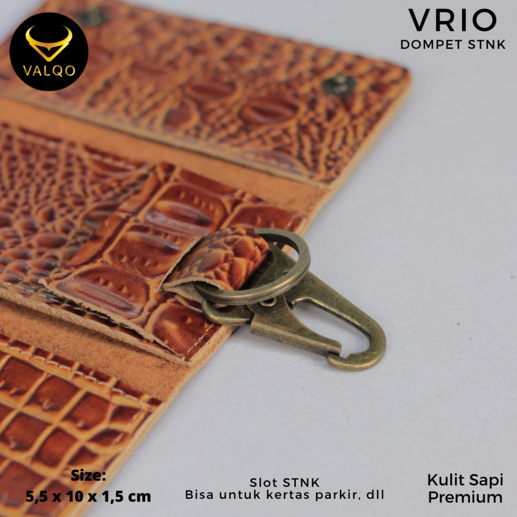 [VALQO] VRIO BY Dompet STNK Gantungan kunci kulit sapi untuk Mobil Motor STNK bisa COD