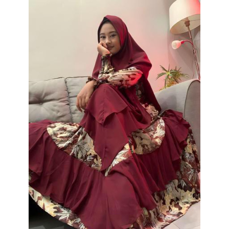 Gamis syar’i Dijah / Gamis syar’i set khimar