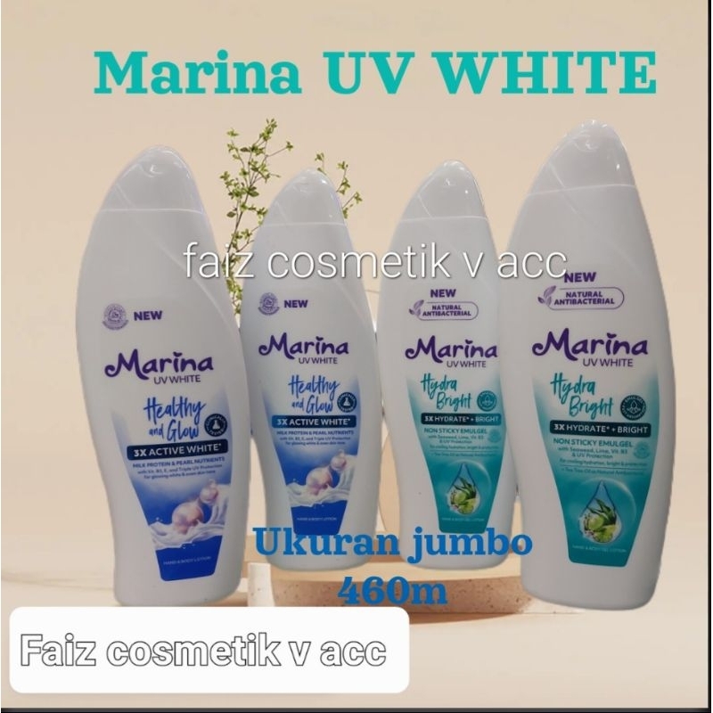 Marina UV White Jumbo Besar Healthy &amp; Glow,hydra bright,Bright &amp; fresh(ukuran 460,200,96)