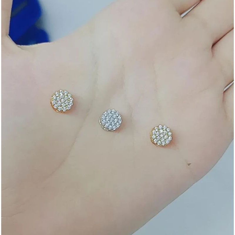 kalung rantai jedar + liontin tusuk bulat pipih kecil mp full/ kalung perak asli silver 925 lapis emas/ kalung fashion terbaru