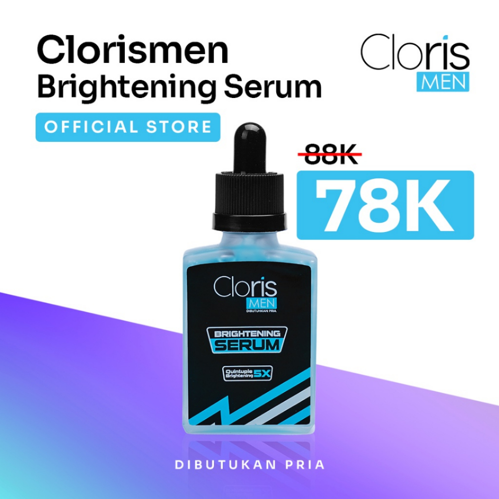 [ Agen Resmi ] Clorismen Brightening Serum - Serum Wajah Pria Untuk Mencerahkan &amp; Memudarkan Bekas Jerawat Yang Menghitam