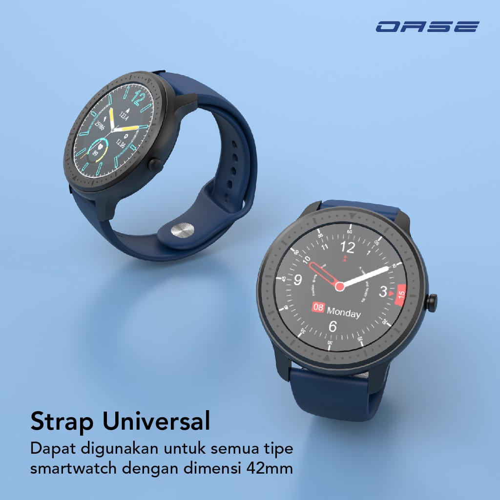 A_  OASE SILICONE STRAP SMARTWATCH DARK BLUE - WS-S1D