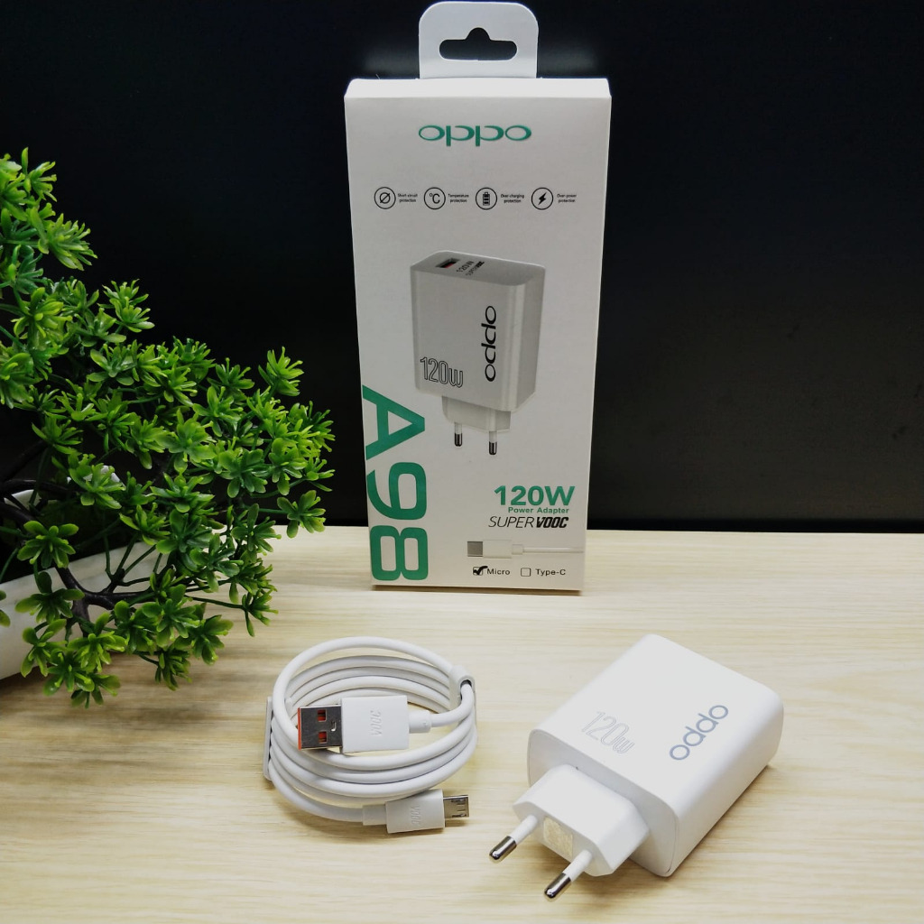 Charger oppo A98 super vooc 120W MICRO&amp;TYPE C support fast charging BY.MINIGO