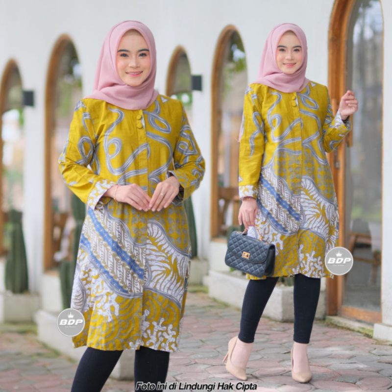 tunik batik wanita modern kekinian/tunik wanita terbaru/tunik batik/tunik jumbo/tunik batik  jumbo/