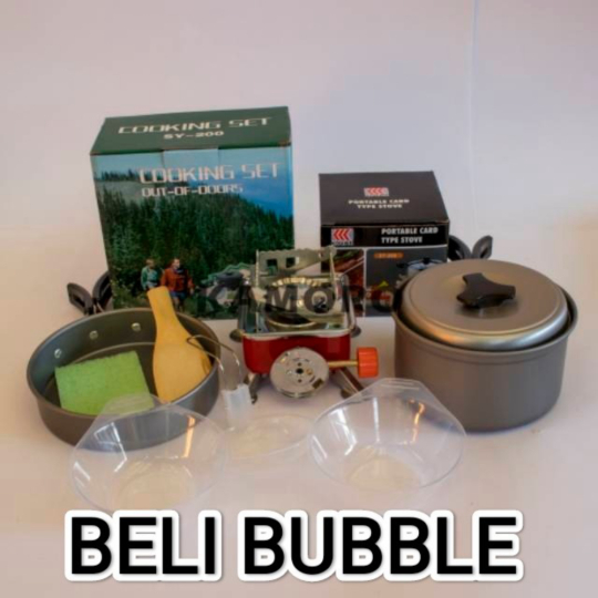 

Dijual paket cooking set sy 200 plus kompor lipat kotak merk kovar original Diskon