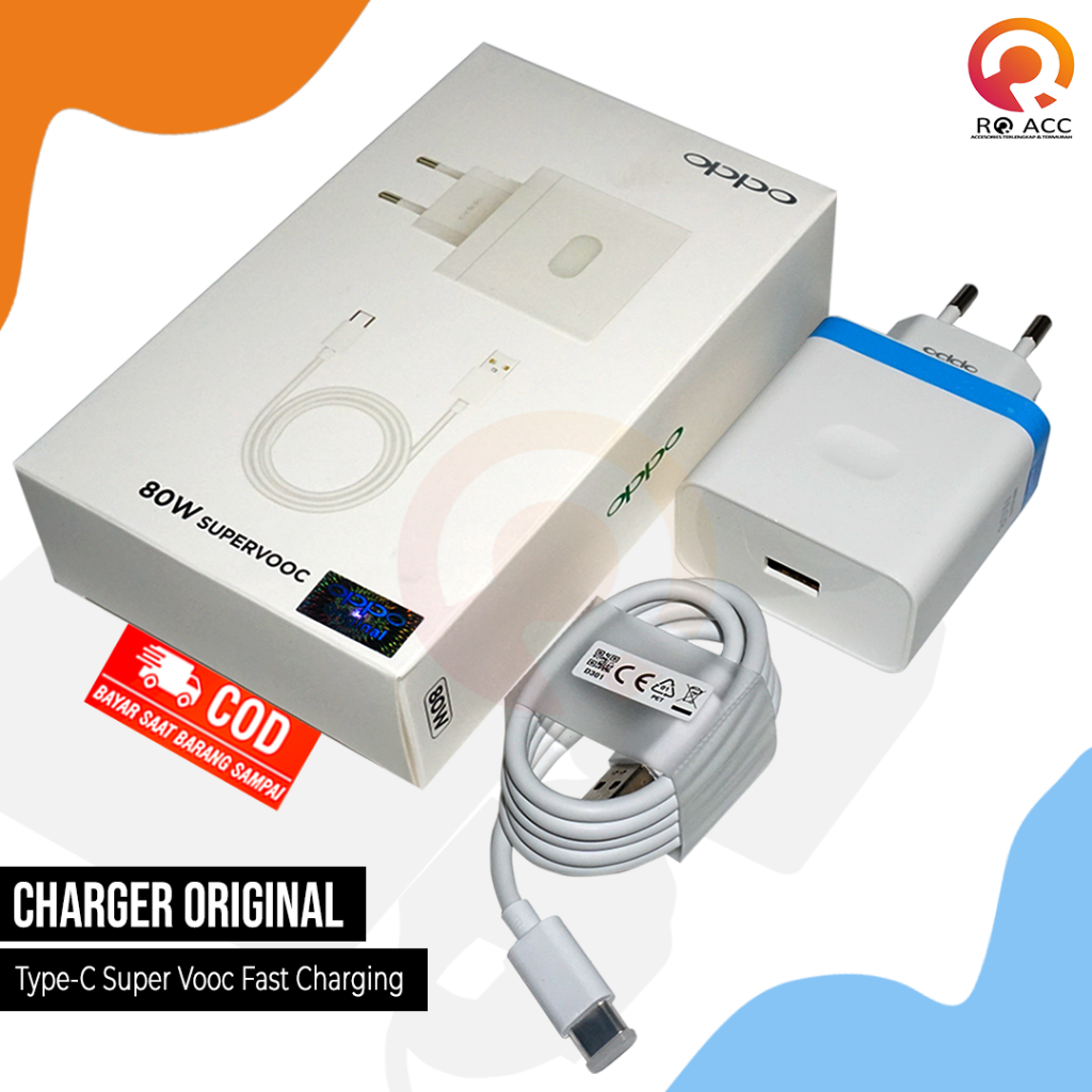 [RO ACC] 80W CHARGER CASAN OPPO TYPE C SUPER VOOC FAST CHARGING ORIGINAL