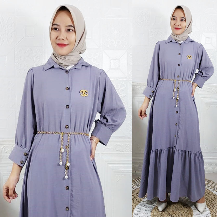 CARLINA GAMIS JEHANA DRESS PANJANG CRINGKLE PREMIUM AIRFLOW