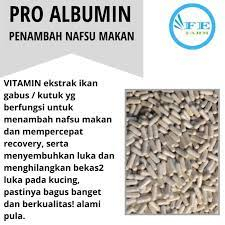 PRO ALBUMIN Suplemen Vitamin Penyembuh Luka Penambah Nafsu Makan Kucing Anjing