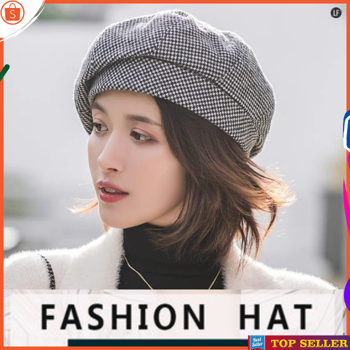 Topi Baret Wanita Dewasa Fashion Korea Beret Perempuan Cap Lebar Kasual Selebgram Kekinian Artis f2