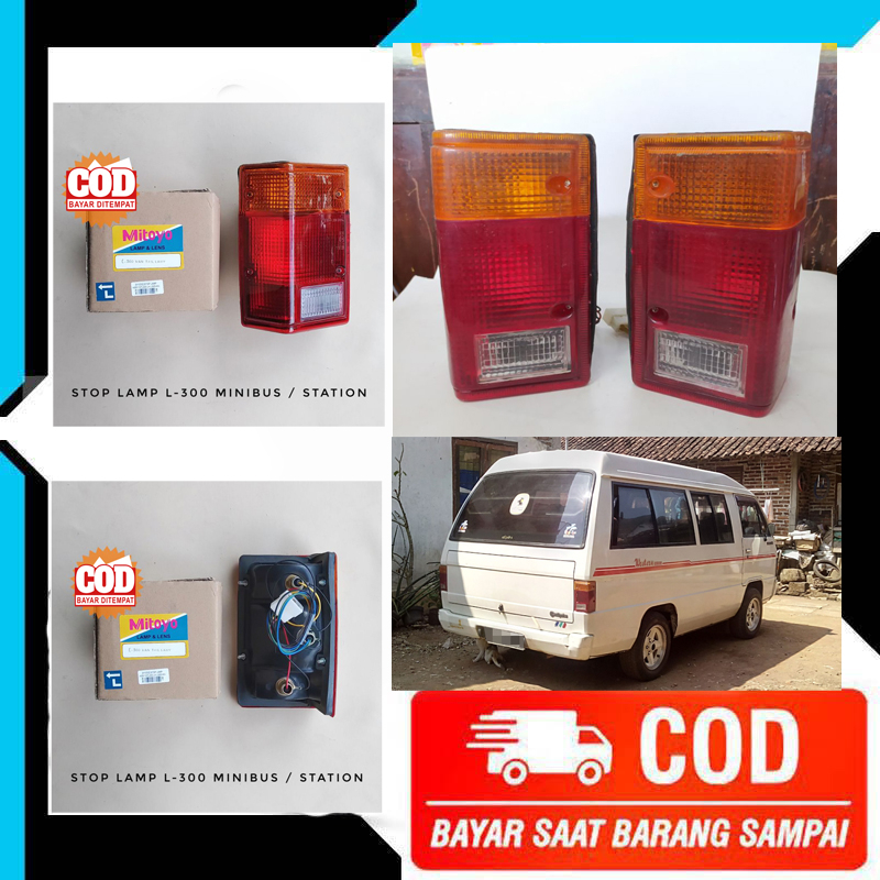 LAMPU STOP BELAKANG MOBIL MITSUBISHI L300 JETSTAR MINIBUS LAMA OLD STOPLAMP
