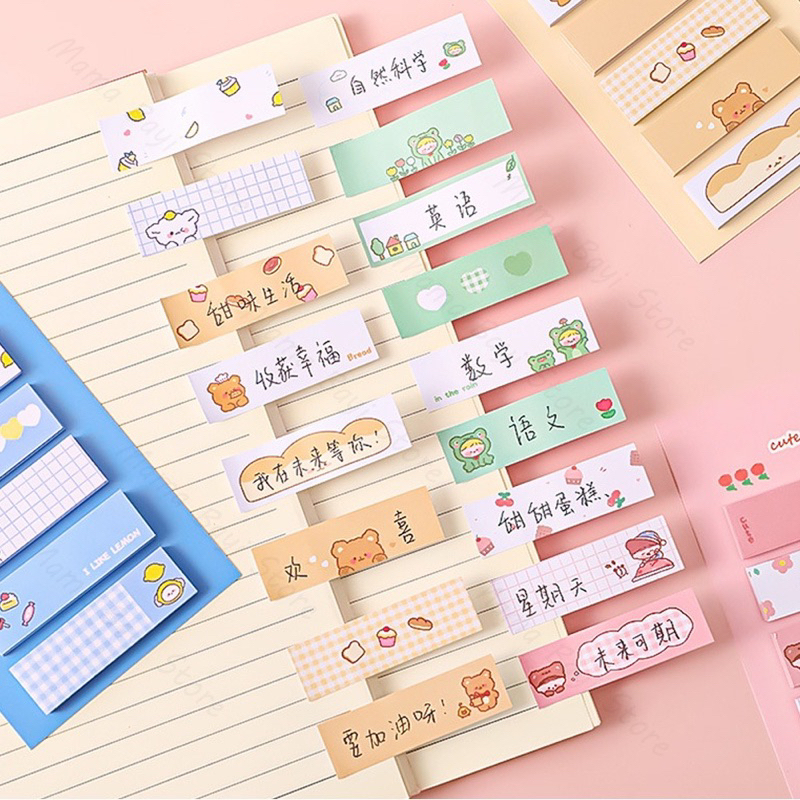 Sticky Notes 6 Baris Karakter Lucu Office Cute Paper Note Memo Stick