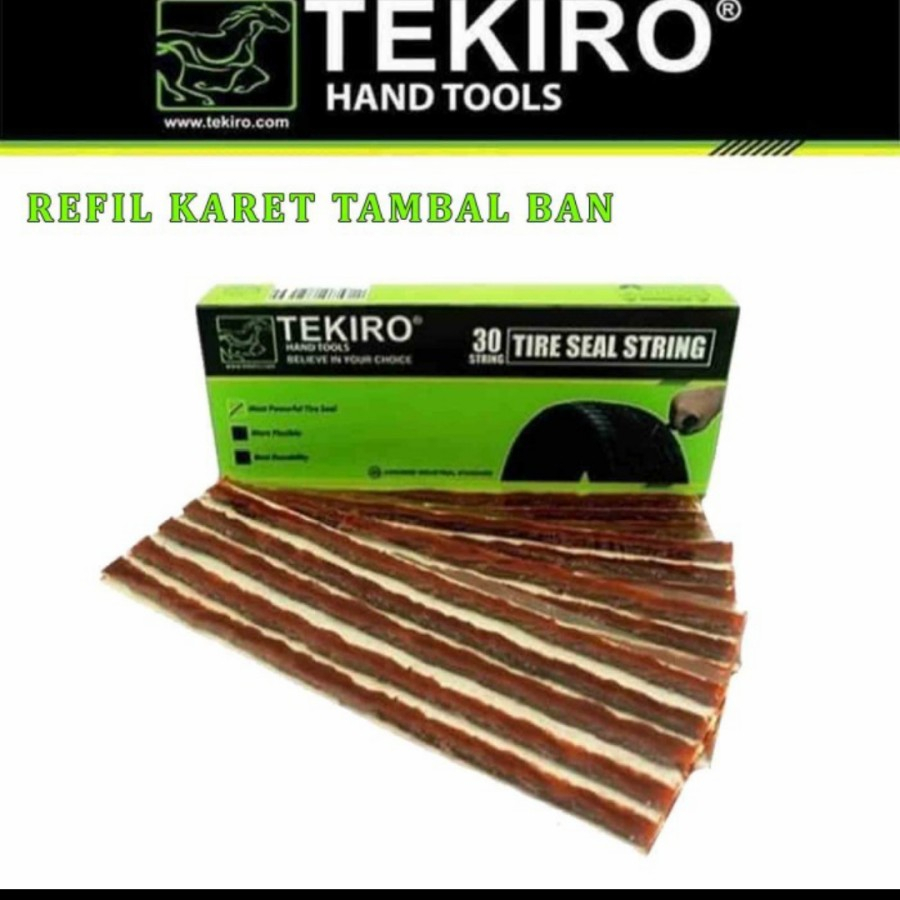 Tekiro Refill Karet Cacing Tambal Ban Tubles Per Lembar Isi 5 Stik