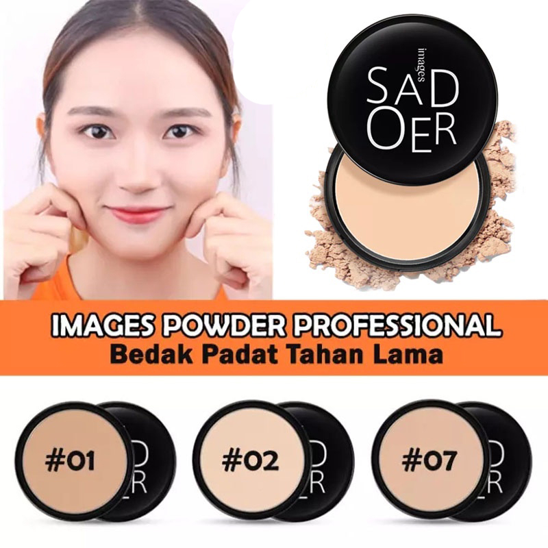 Sadoer Images Powder Bedak Glowing Tahan Lama Anti Air Images Professional Compact Powder bedak tebal