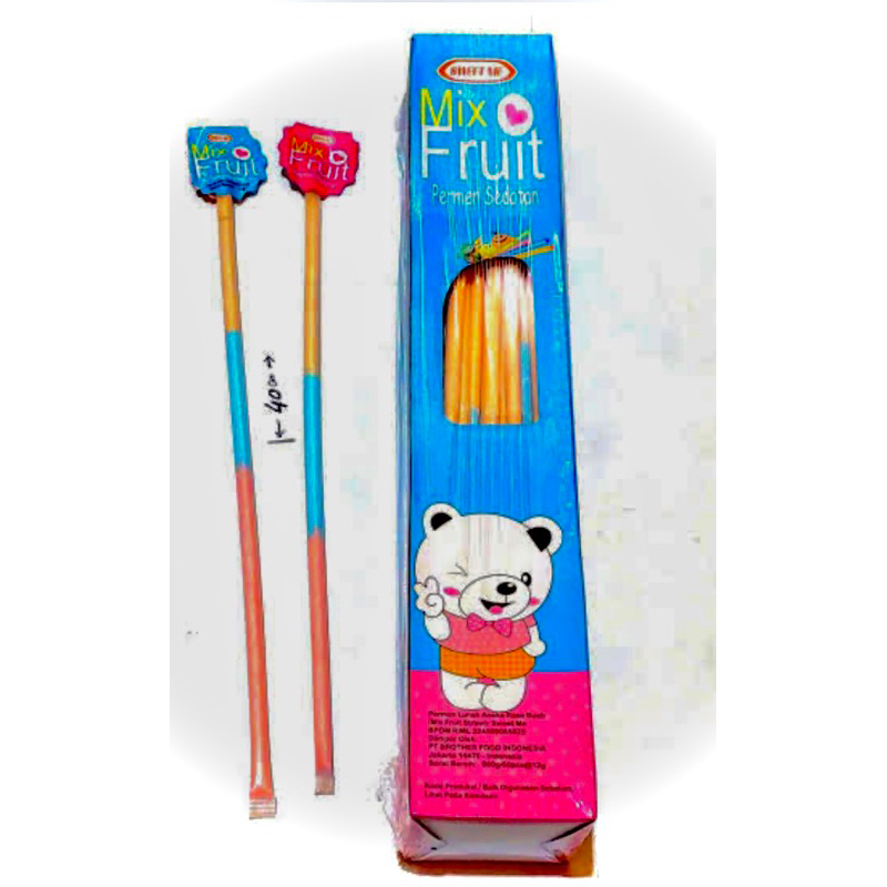 Mix Fruit Permen Sedotan Box isi 50pcs