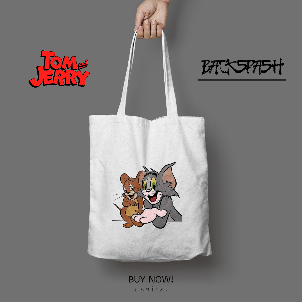 Totebag Tas Tom &amp; Jerry Pria Wanita - TOM &amp; JERRY