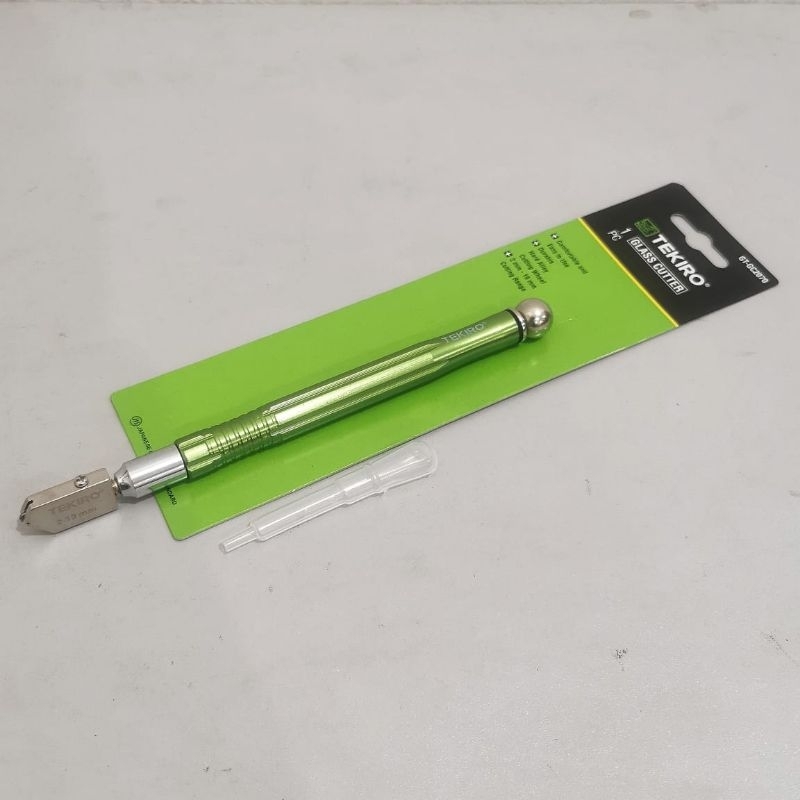 

TEKIRO Pisau Pemotong Potong Kaca 2 - 19 mm Gagang Besi Berpelumas Otomatis HEAVY DUTY | Oil Glass Cutter