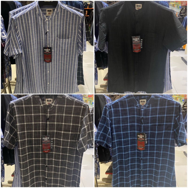 Kemeja semi koko Pria lengan pendek GABS (S-XL)
