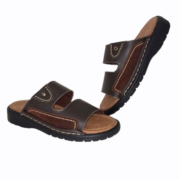 sandal slide pria kulit asli  / sendal Selop kokop bapak2 / sandal casual formal Big Size 38-44