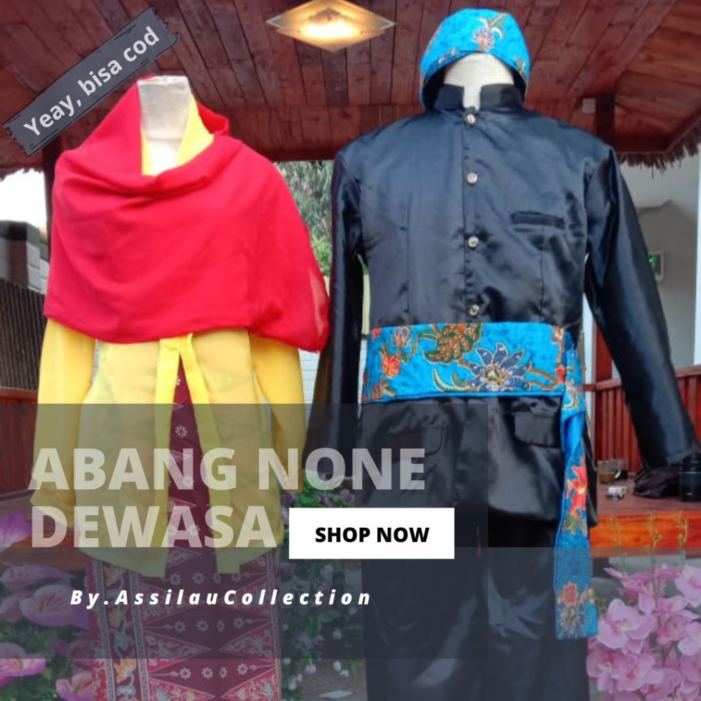 Baju Adat Dewasa Abang None Jakarta Satuan (Laki/Cewek)