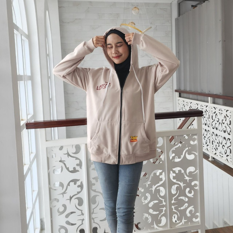 Sweater perempuan LOTSO LATE ZIPPER HOODIE