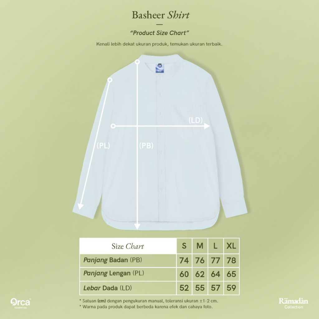 Orca Kemeja Panjang Basheer Shirt Cloudy White