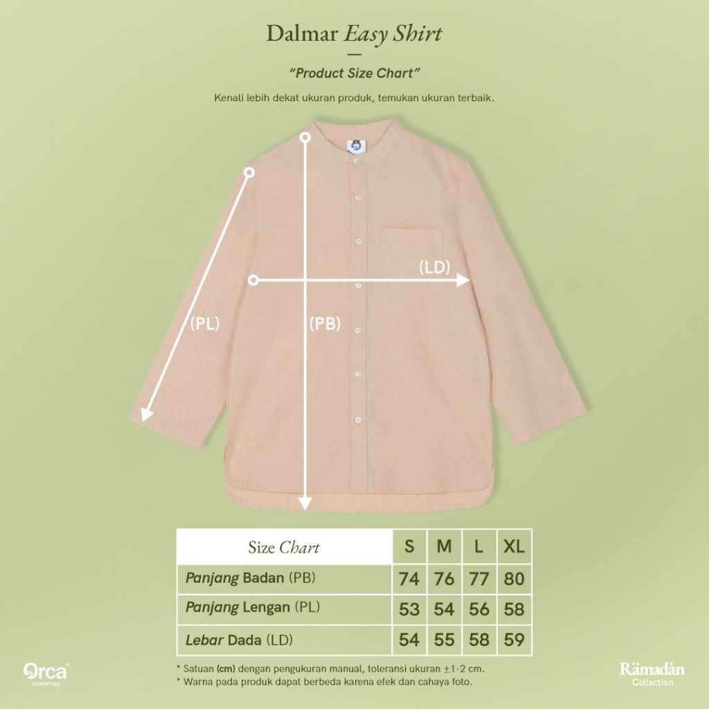 Orca Kemeja Panjang Dalmar Easy Shirt Almond Tan