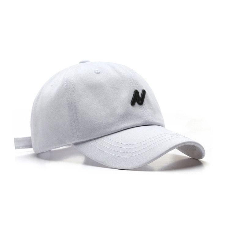 TOPI BASEBALL BORDIR HURUF N PREMIUM - WHITE