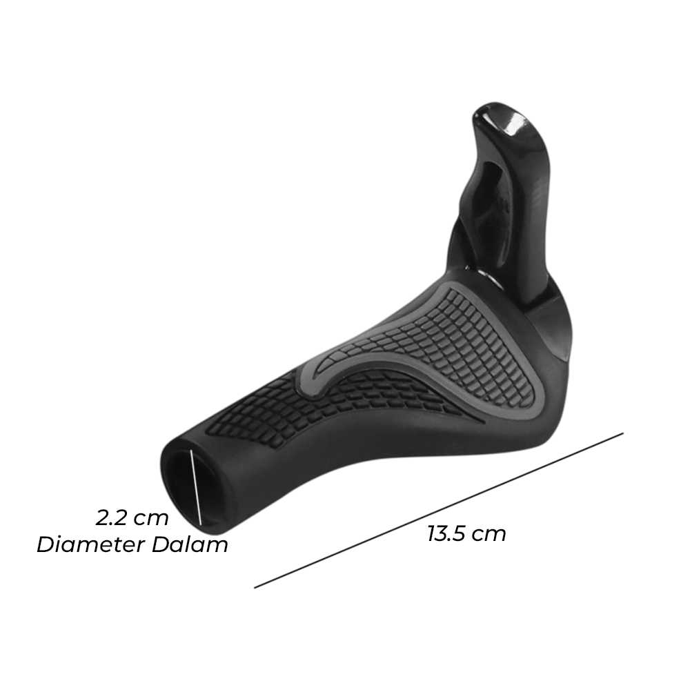Gagang Sepeda Ergonomic Grip MTB Handlebar Rubber + Aluminium Alloy