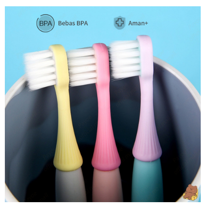 SIKAT GIGI ANAK 1-3 TAHUN HALUS/SIKAT GIGI ANAK LEMBUT SOFT TOOTHBRUSH BABY 3PCS/SET BENTUK LUCU | FADHILAH SHOP BJB