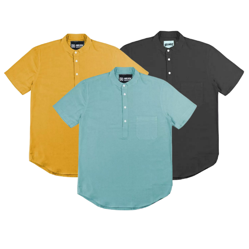 INBLACK - Shirt Short Kurta Inblack | Kemeja Kurta Distro Pria | Kemeja Kurta Pria