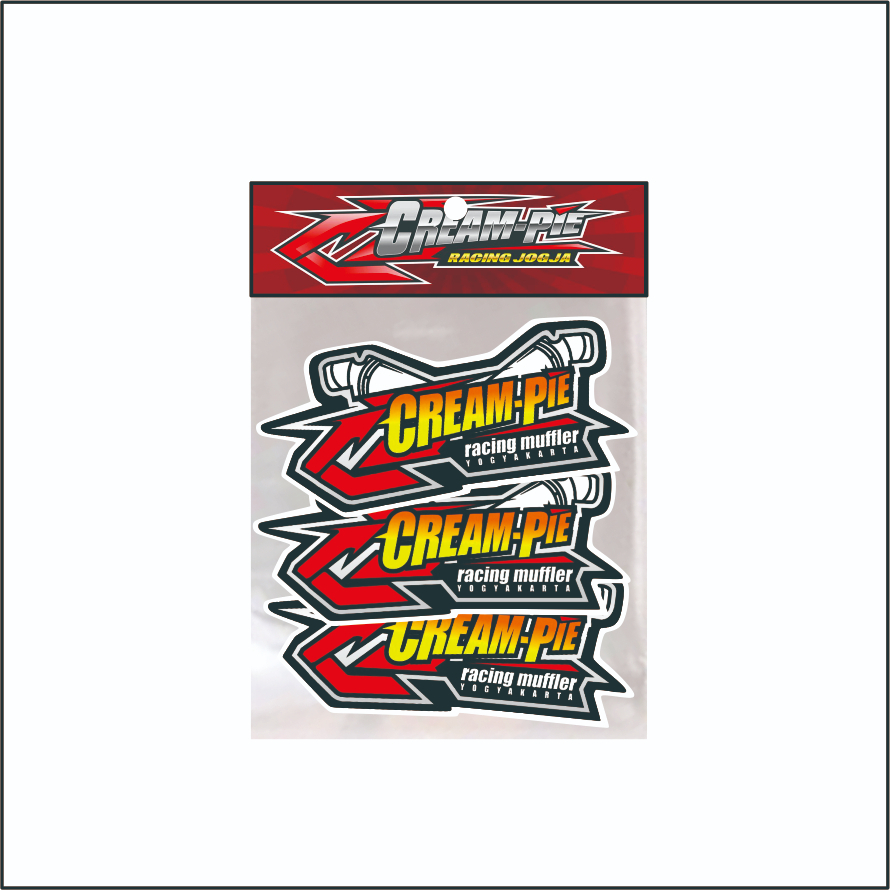 stiker logo knalpot creampie
