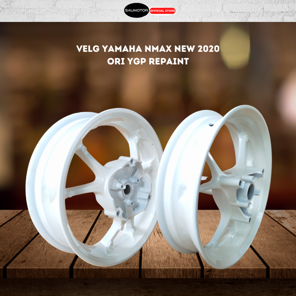 Saumotor Velg Nmax New 2020-2023 Original YGP repaint Putih 1 set