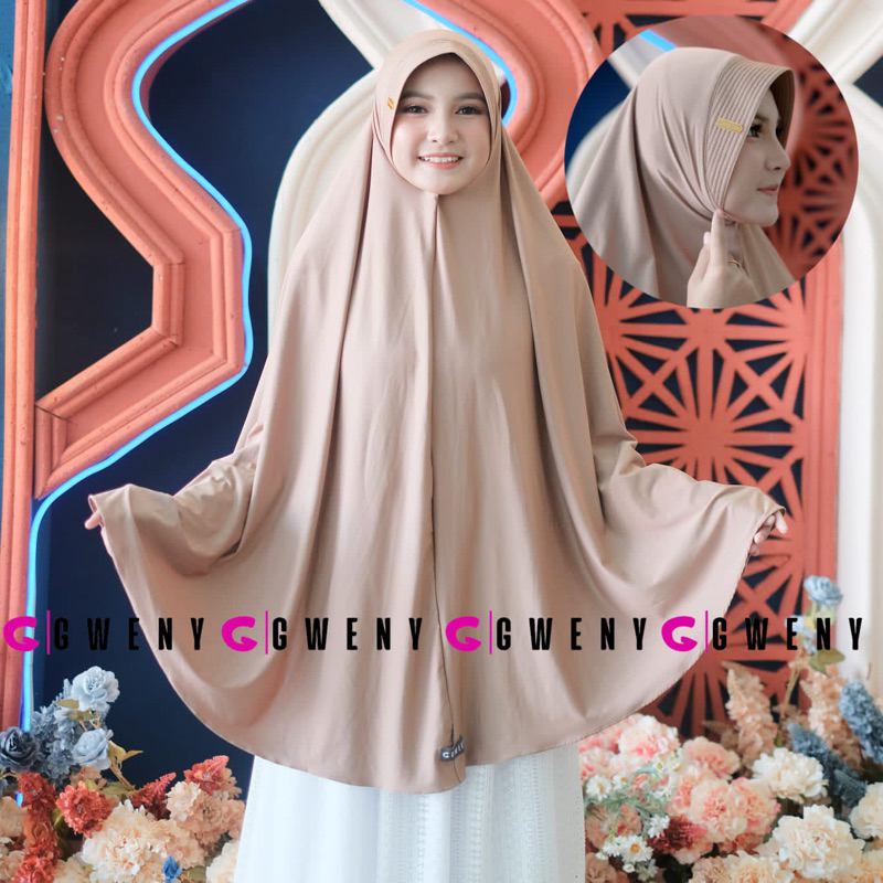 GS. Hijab Bergo Super Jumbo Jersey Premium/Hijab Instan Syar'i ORI Polos XXL