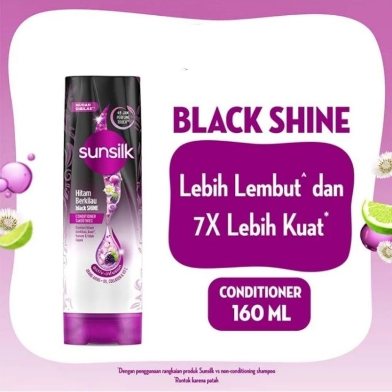 SUNSILK Conditioner Black Shine 160ml