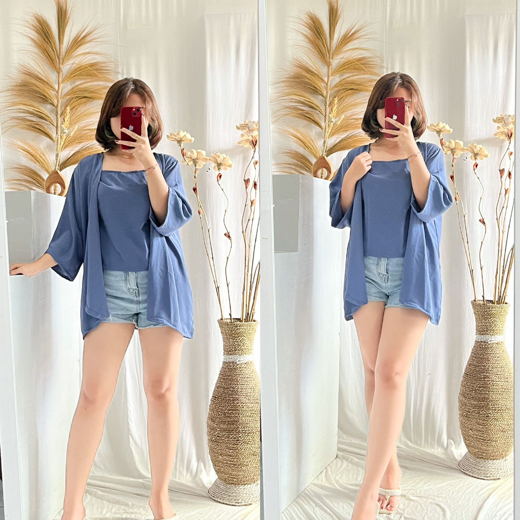 ONE SET CARDIGAN CRINGKEL AIRFLOW// 2 in 1