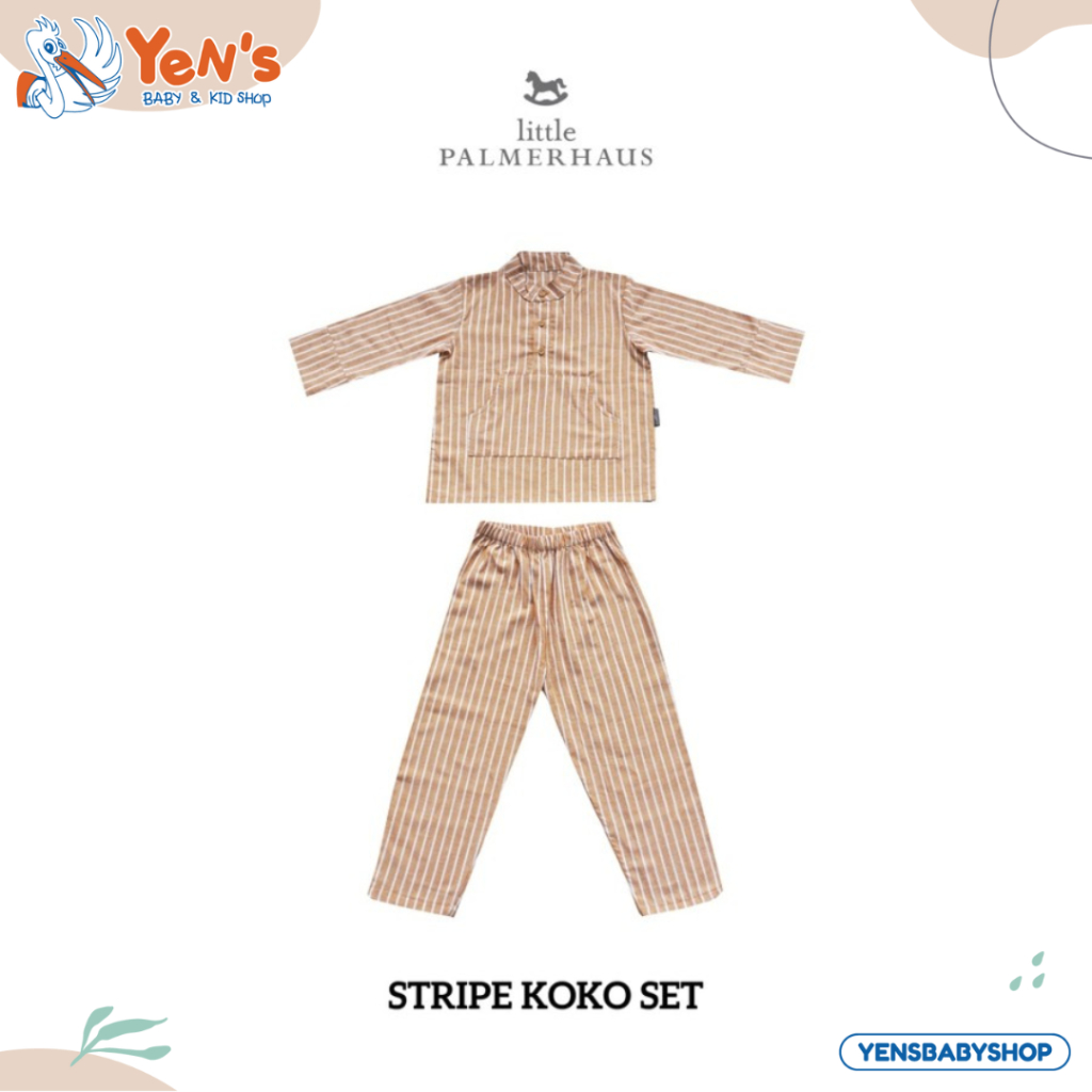 Little Palmerhaus Stripe Koko Set - Setelan Anak Laki - Safron