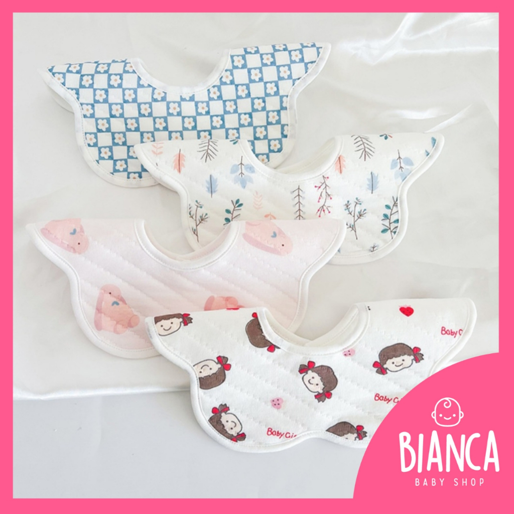 BIANCA - Bibs Tadah Air Liur Anak / Celemek Anak 4 IN 1 BABY GIRL SERIES