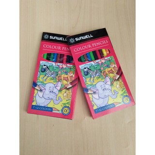 

(PAK) PENSIL WARNA SUNWELL PENDEK / SUNWELL COLOUR PENCILS