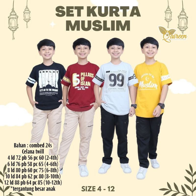 SET KURTA MUSLIM BY QAIREEN
