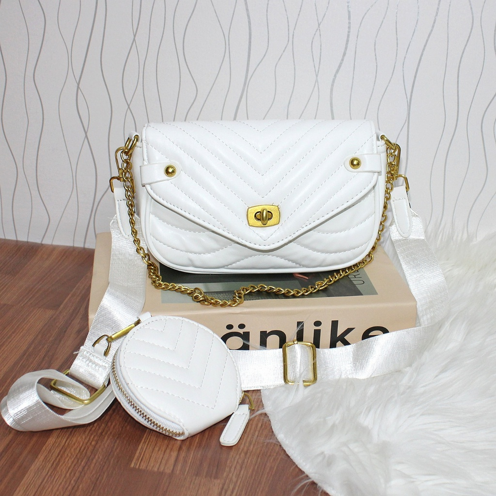 LT 1857 GI 46111 CR 7812 RISCE TAS SELEMPANG 2IN1 IMPORT WANITA CEWEK PEREMPUAN JAKARTA BATAM JT ZC 1857 EL 5613 BQ 3066