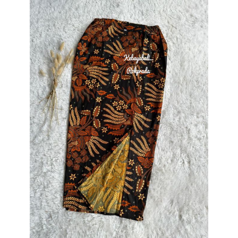 ROK SPAN KATUN BATIK MODERN BELAH SAMPING